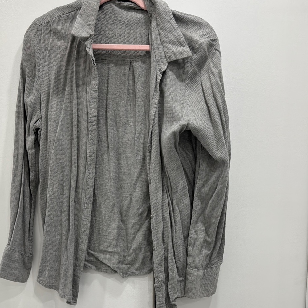 Dynamite Gray Casual Button Down Shirt with Silky Finish